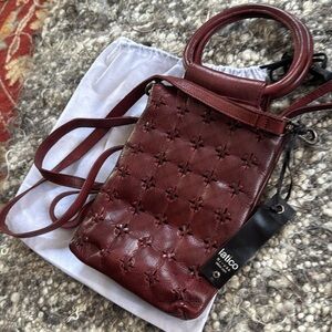 Burgundy Leather Crossbody Bag
